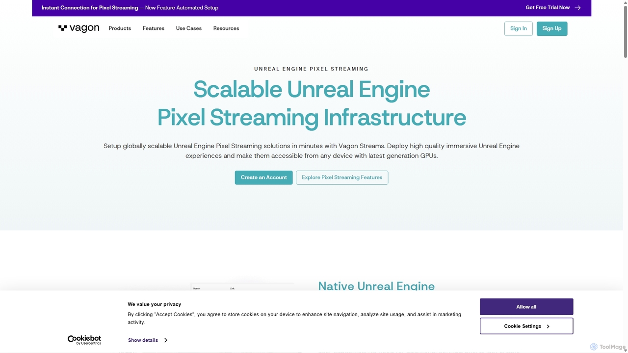 Real-Time Unreal Engine Pixel Streaming - Vagon Streams for Vagon