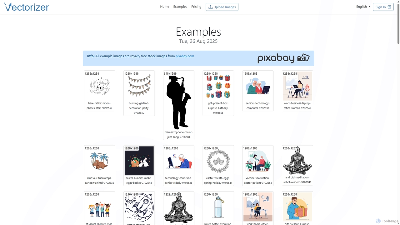 Online Image Vectorizer - Examples for Vectorizer