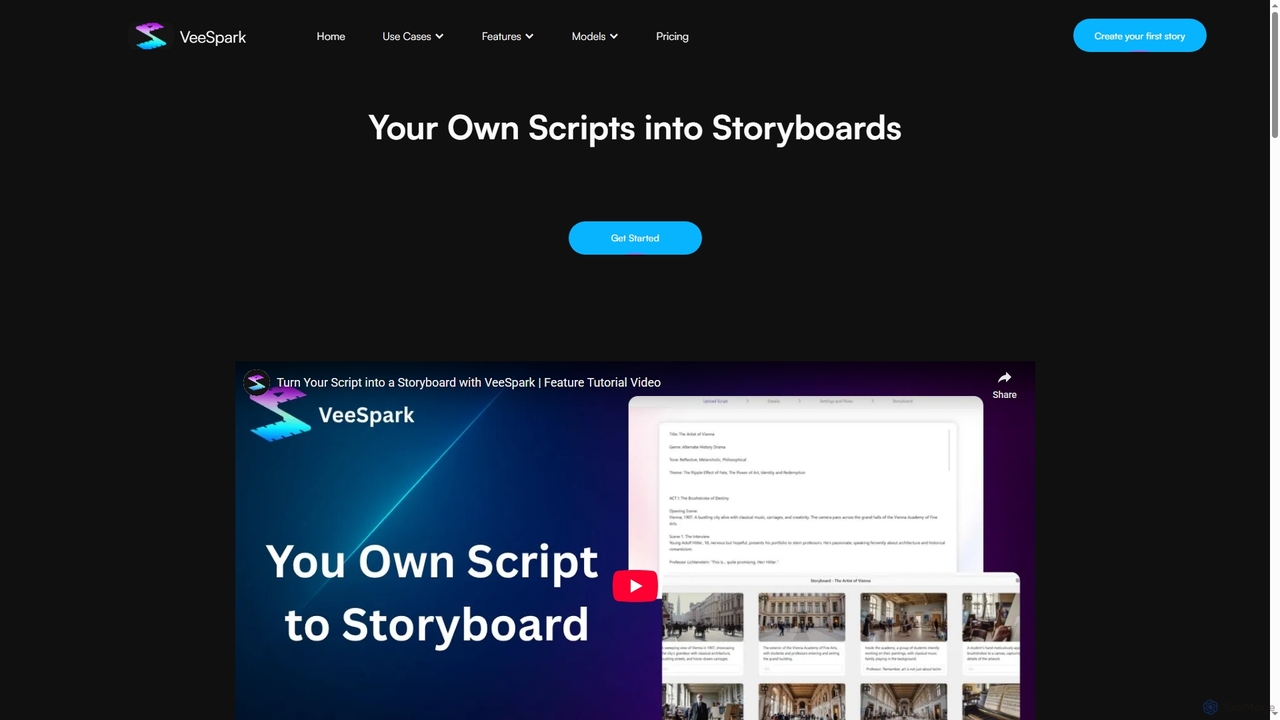 Transform Scripts into AI Storyboards | VeeSpark – Perfect for Filmmakers for VeeSpark