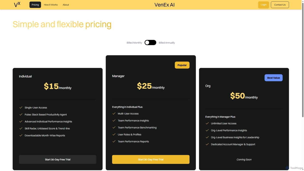 VenEx AI | Pricing for VenEx AI