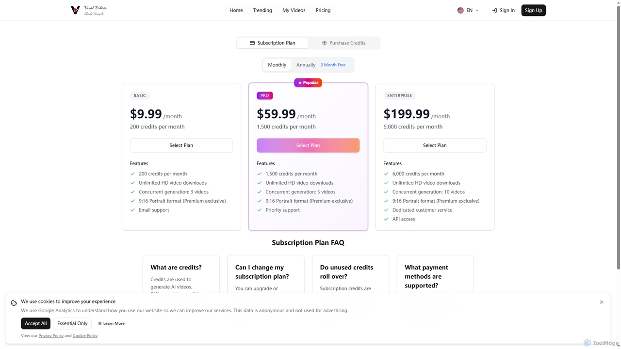 70% Cheaper Than Google API | Viral Video Creation from $9.99/month for Veo3Video