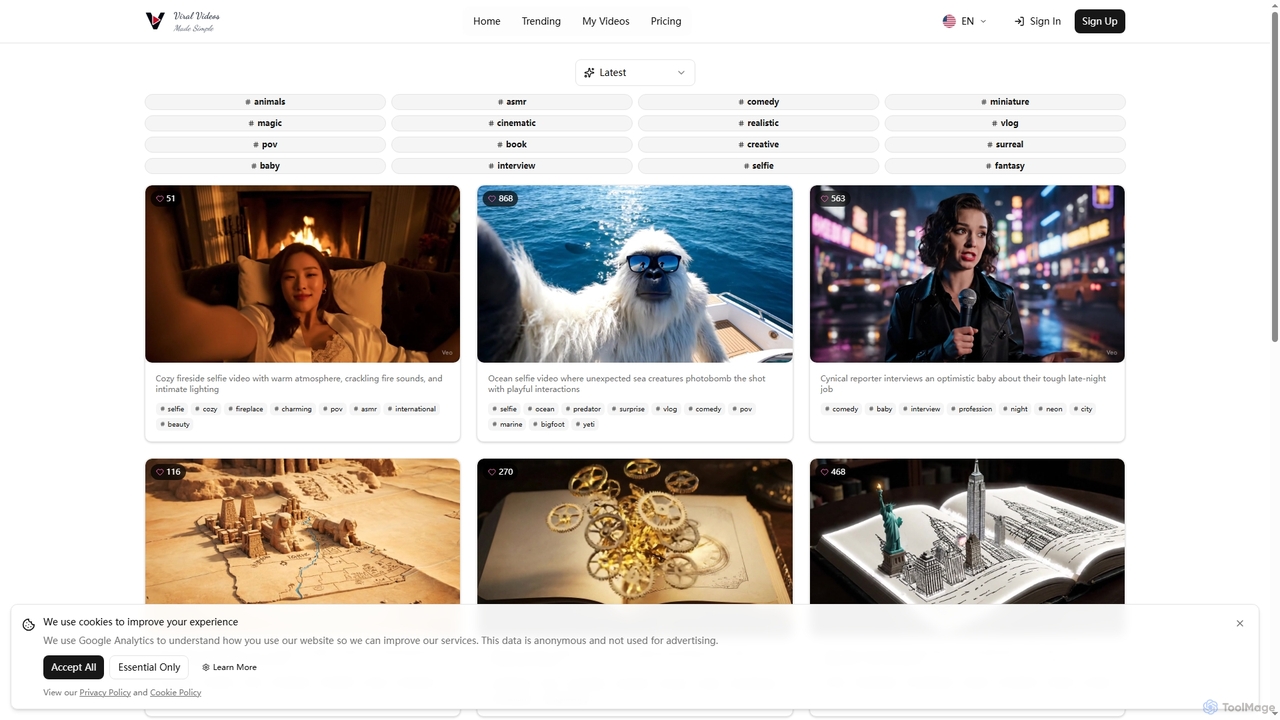 One-Click Viral Video Templates | ASMR Glass Cutting, Magic Coffee Art & More for Veo3Video