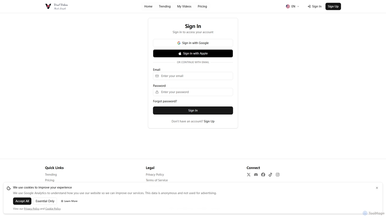 Sign In | Start Creating Viral Videos Now for Veo3Video