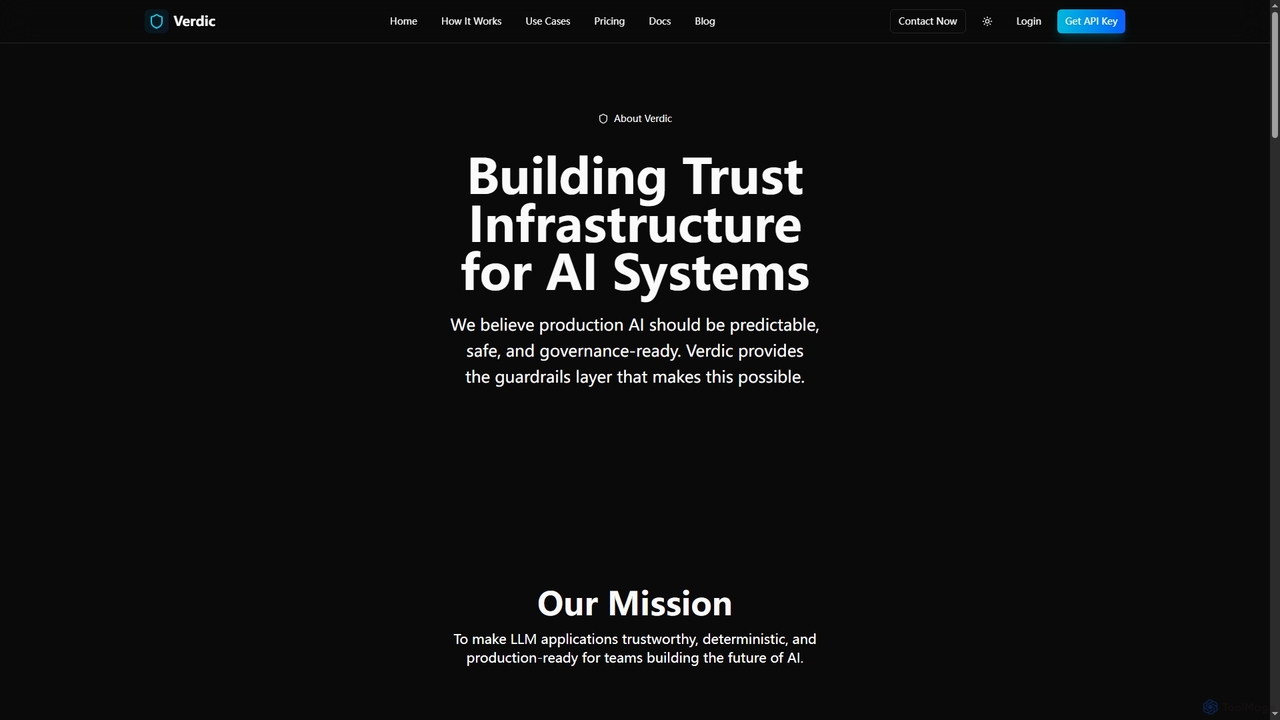 About Verdic | Trust Infrastructure for AI Systems for Verdic