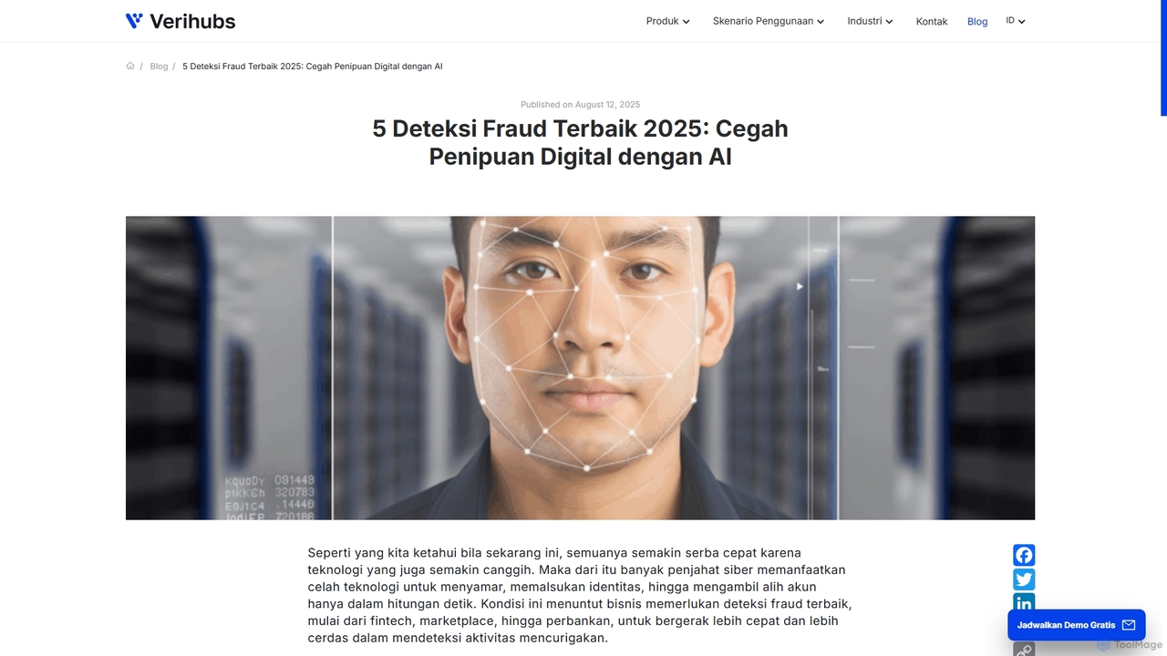 5 Deteksi Fraud Terbaik 2025: Cegah Penipuan Digital dengan AI | Verihubs for Verihubs