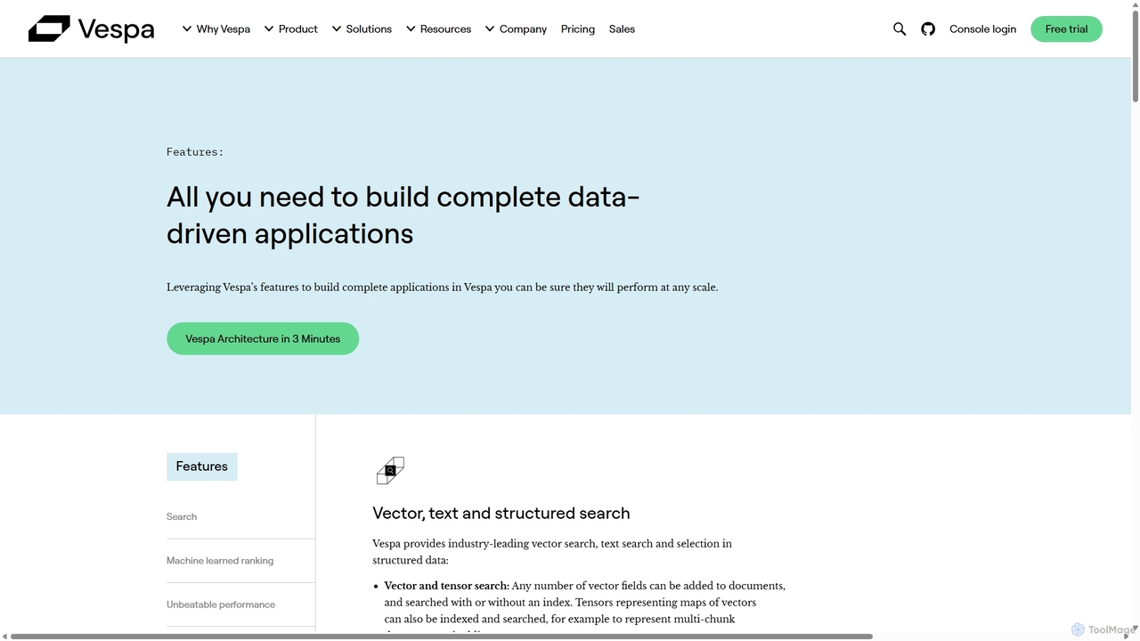 Features - Vespa.ai for Vespa.ai