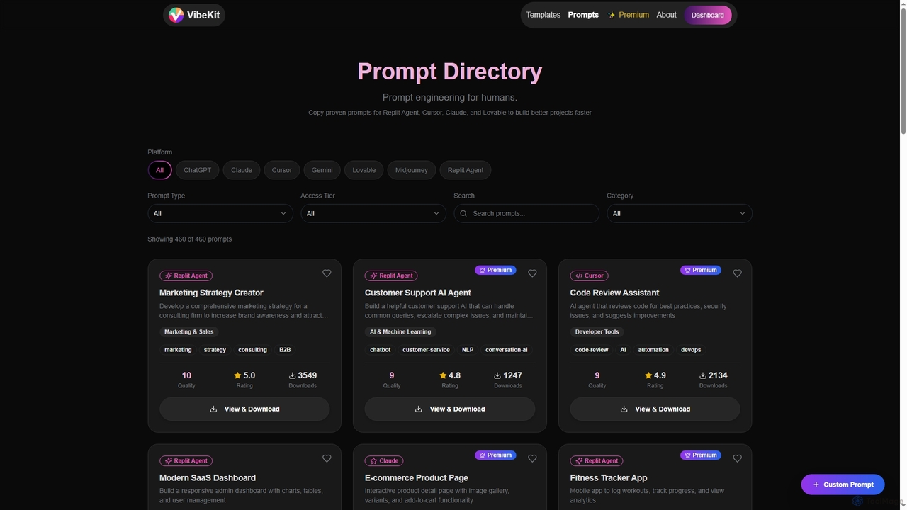 VibeKit - Prompt Engineering for Humans | AI Prompts Library & Templates for VibeKit