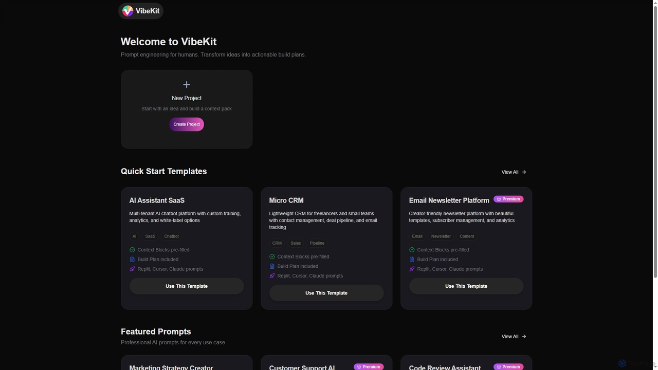 VibeKit - Prompt Engineering for Humans | AI Prompts Library & Templates for VibeKit