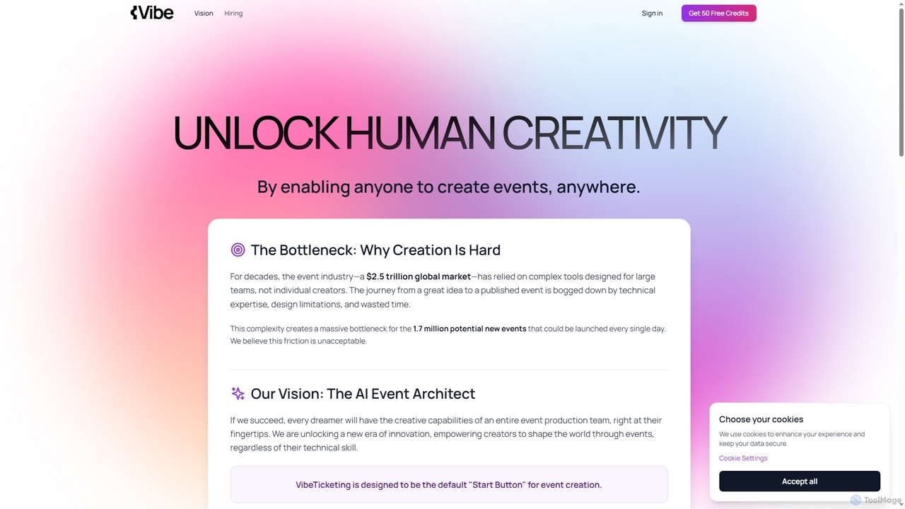 Our Vision - Unlock Human Creativity Through Events - vibeticketing | vibeticketing for Vibeticketing