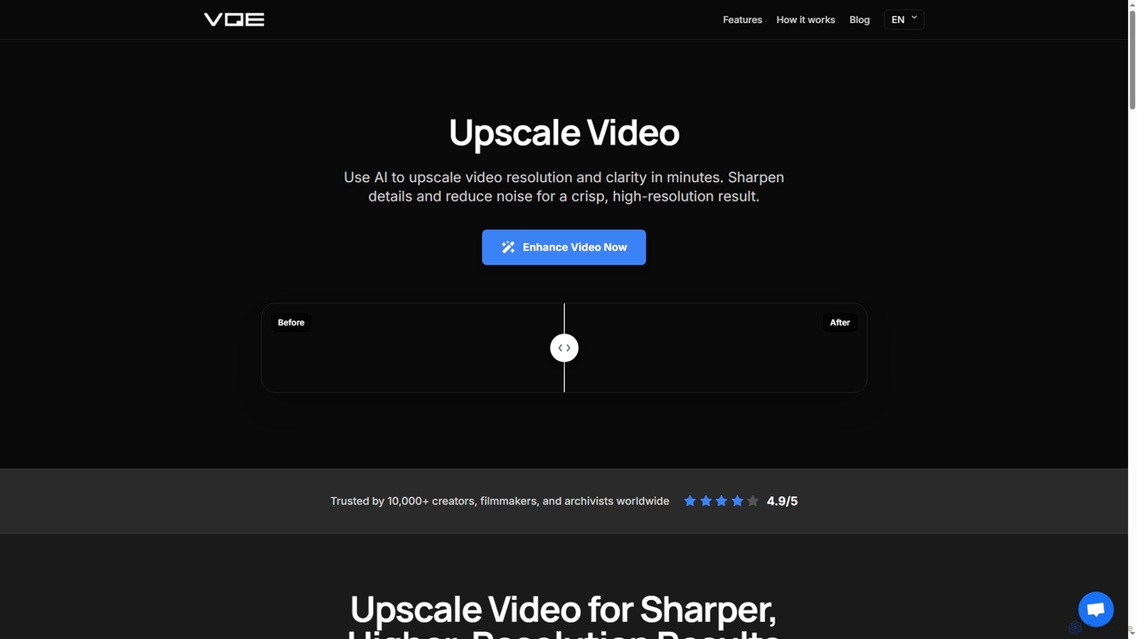 Upscale Video for Video Quality Enhancer