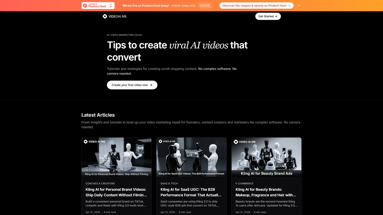 AI Video Marketing Blog - Tips, Tutorials & Strategies | VIDEOAI.ME for Videoai