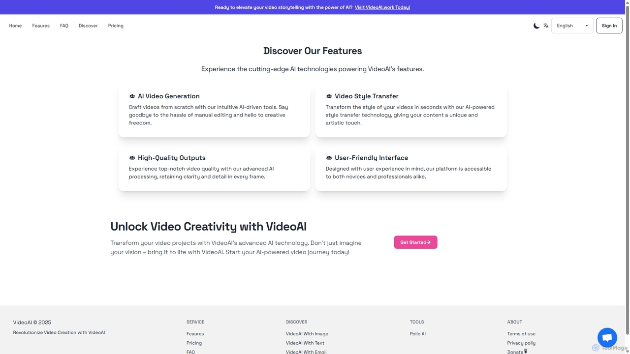 VideoAI | Revolutionize Video Creation with VideoAI for VideoAI