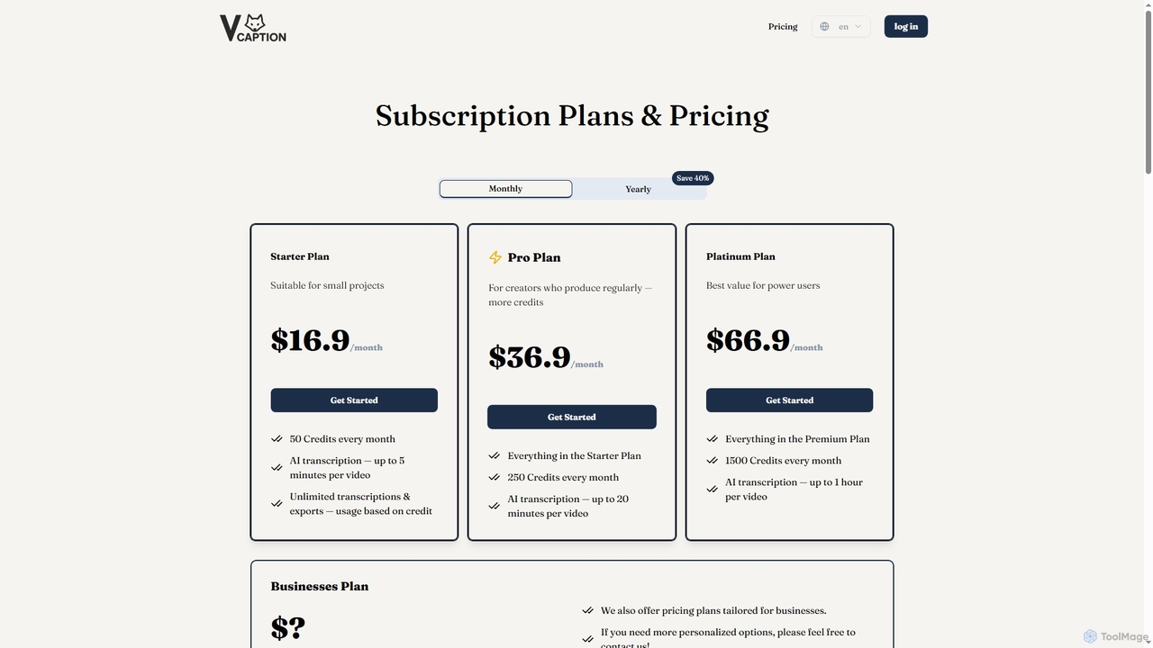 Pricing | Video Caption App for VideoCaption