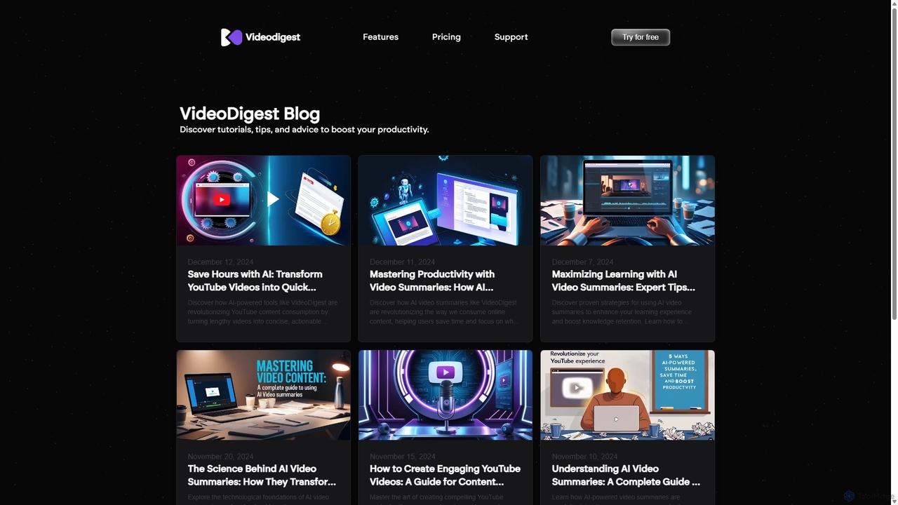 VideoDigest - AI-Powered Video Summarization for VideoDigest