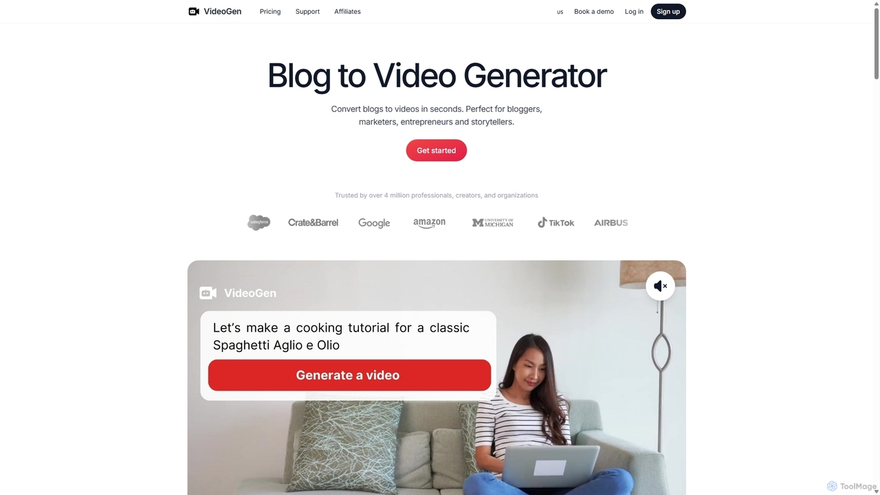 Blog to Video Generator | Effortlessly Transform Blog Content into Videos for VideoGen