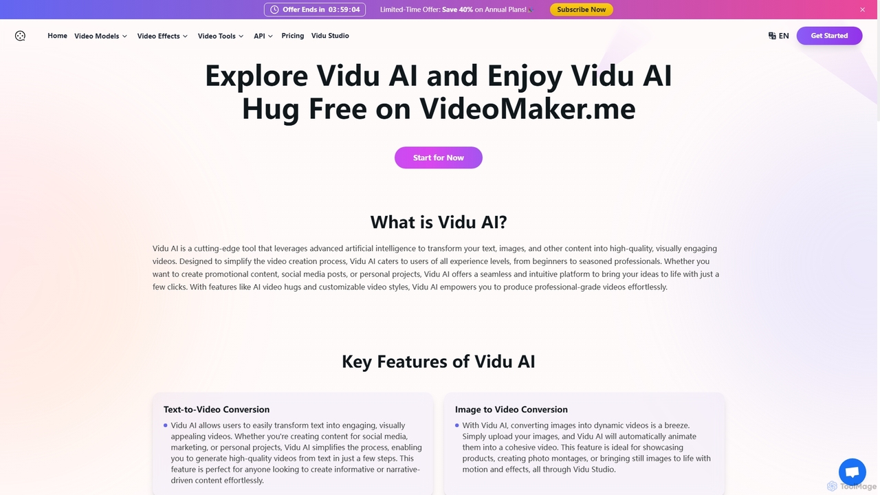 Explore Vidu AI and Enjoy Vidu AI Hug Free on VideoMaker.me for Videomaker.me