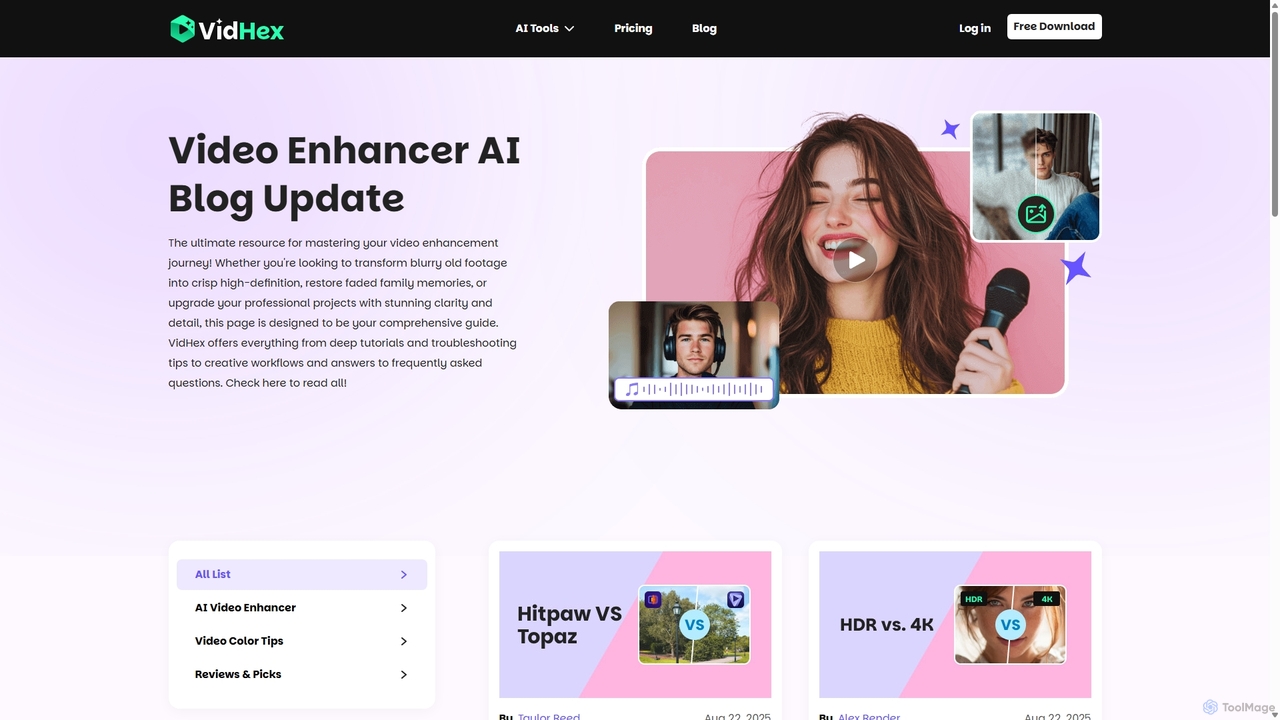 Find Video Enhancement Solutions in VidHex Resource Page for VidHex