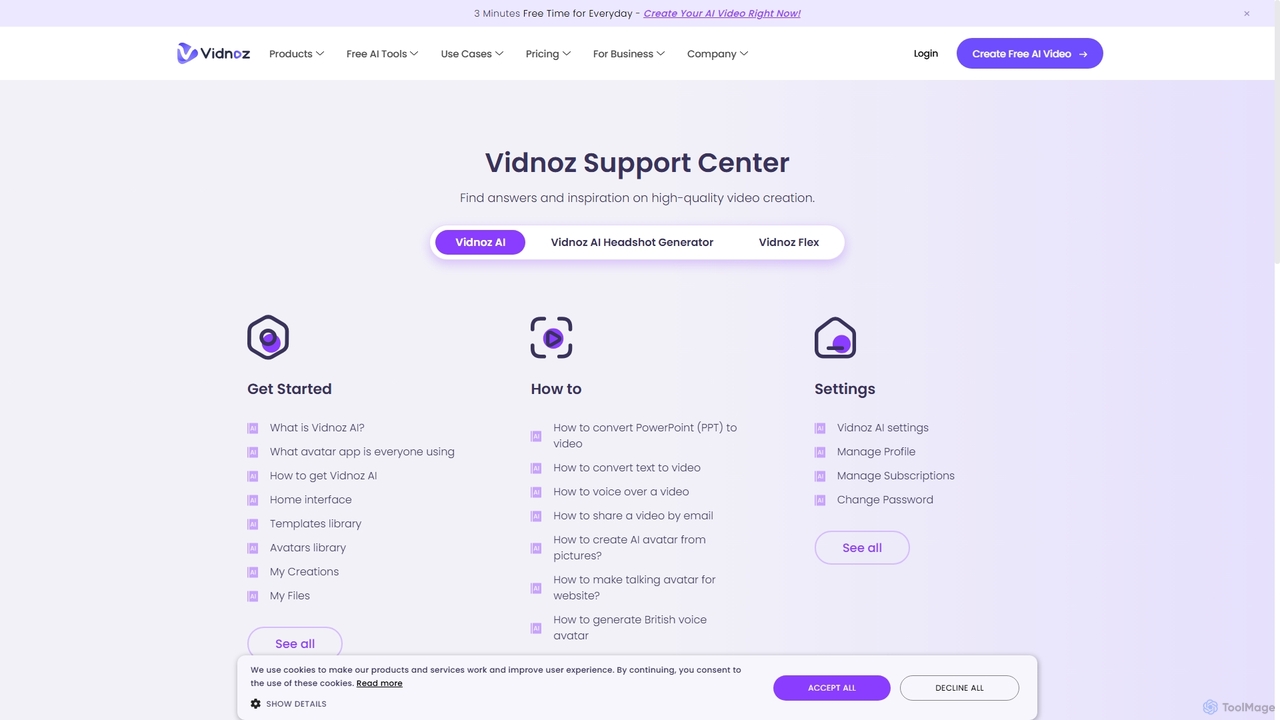 Vidnoz Support Center for Vidnoz