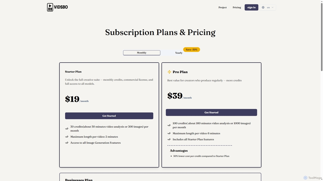 Pricing | VidSbo - AI Storyboard Generator for Vidsbo