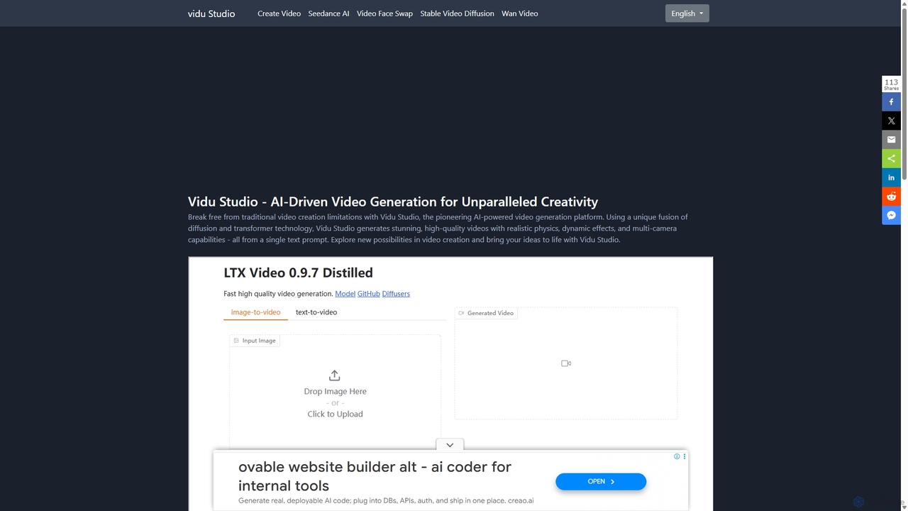 Vidu Studio - AI-Driven Video Generation for Unparalleled Creativity for Vidu Studio AI