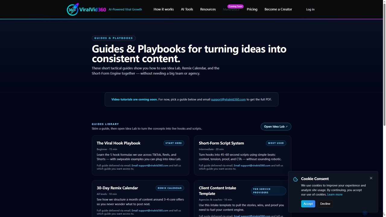Guides & Playbooks | ViralVid360 for ViralVid360