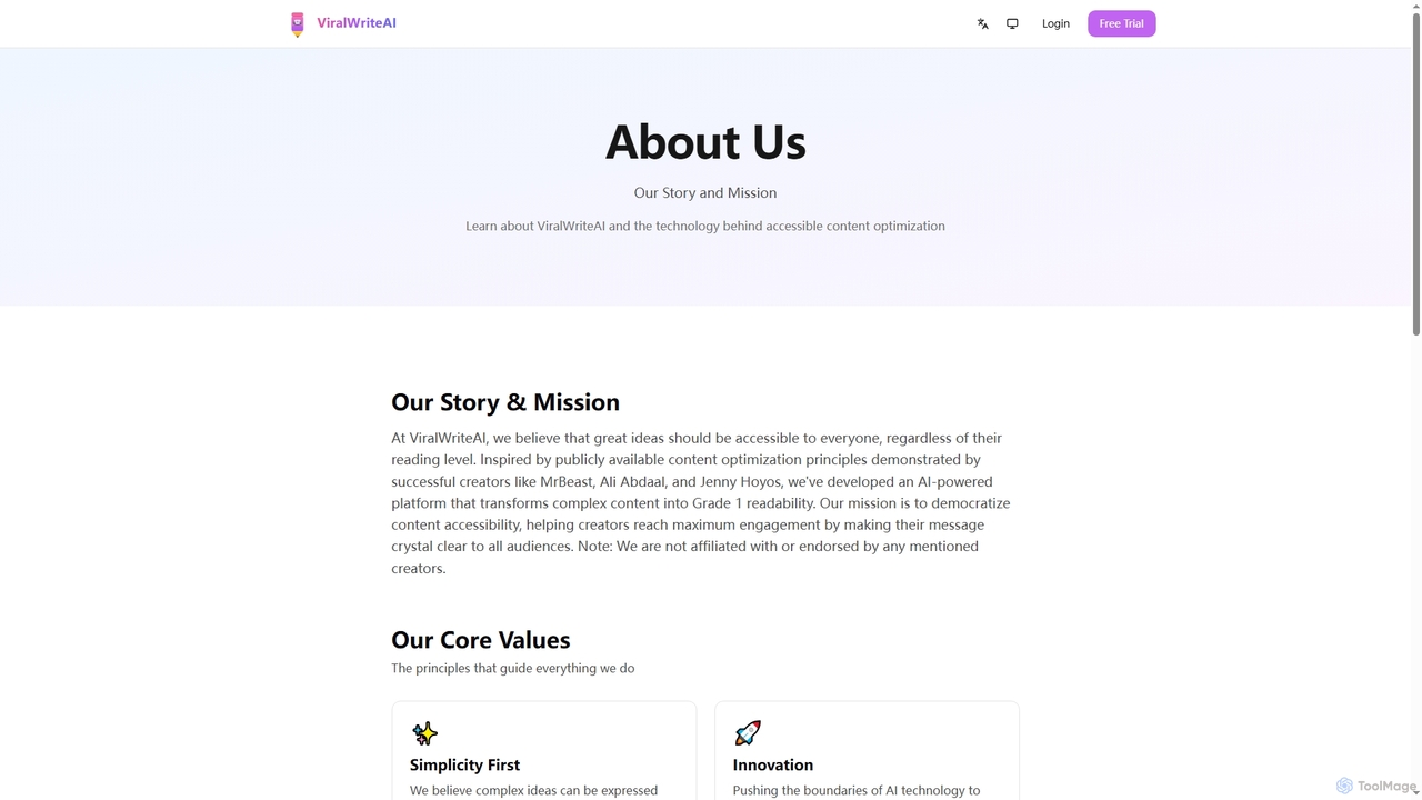 About Us - ViralWriteAI for ViralWriteAI