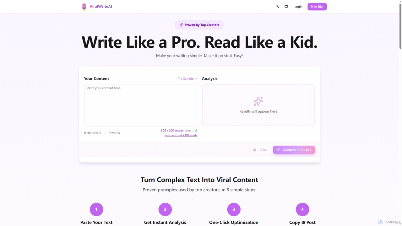 ViralWriteAI - Write Like a Pro. Read Like a Kid. for ViralWriteAI