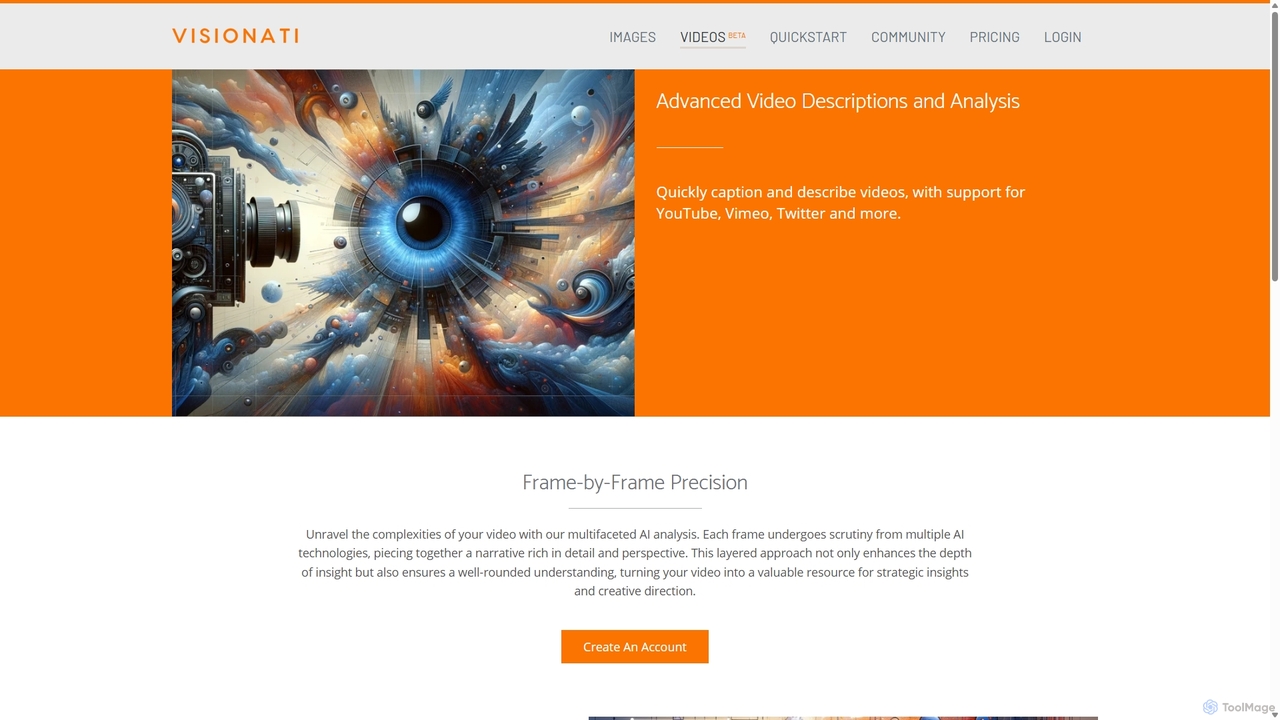 Video Descriptions and Analysis | Visionati for Visionati