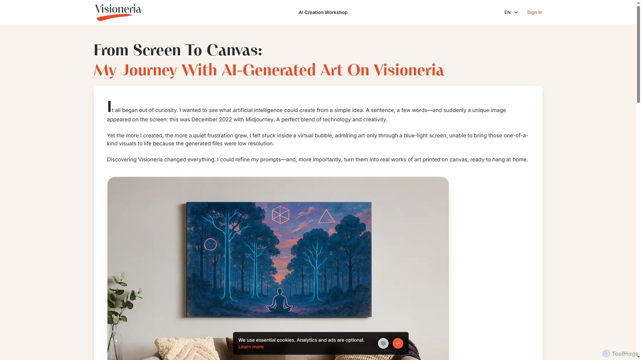 From Screen to Canvas: my journey with AI-generated art on Visioneria | Visioneria for Visioneria