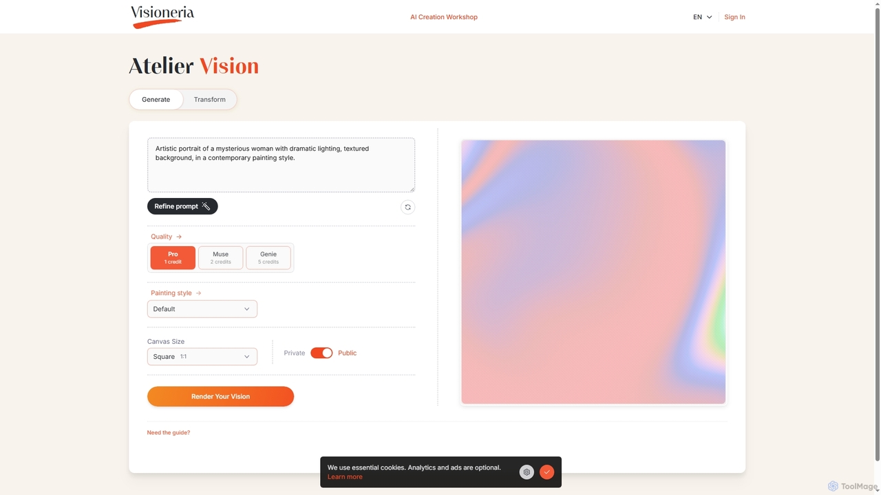 AI Art Generator - Create Unique Images with Artificial Intelligence | Visioneria for Visioneria