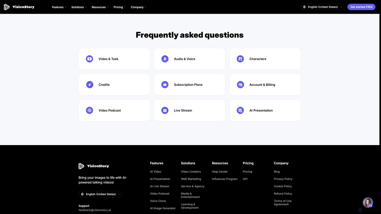 Frequently asked questions | VisionStory for VisionStory