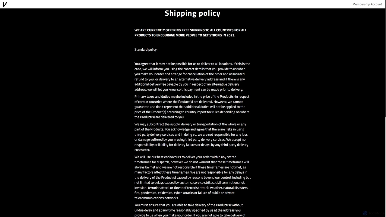 Shipping policy – Vitruvian for Vitruvianform