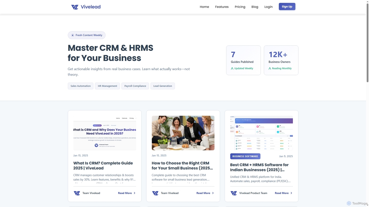 Vivelead Blog - CRM Insights, HRMS Tips & Business Growth for ViveLead