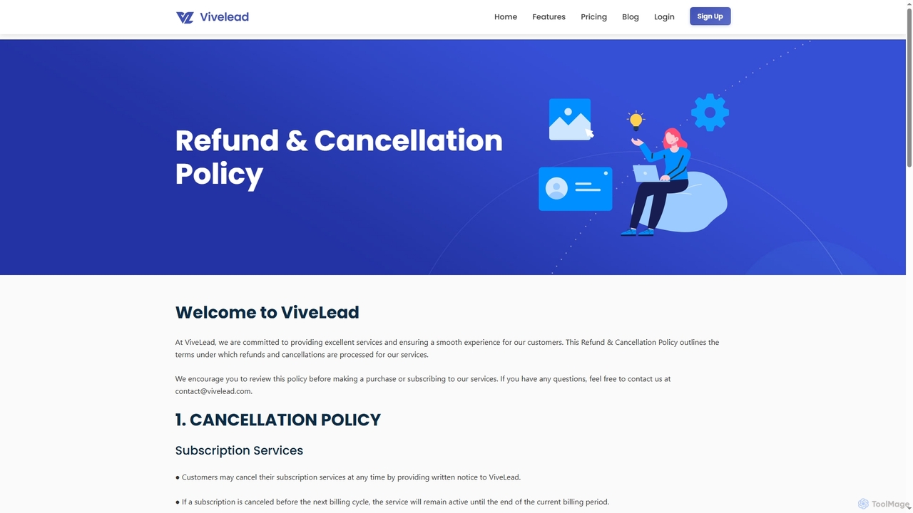 ViveLead Refund & Cancellation Policy - Fair & Transparent Terms for ViveLead