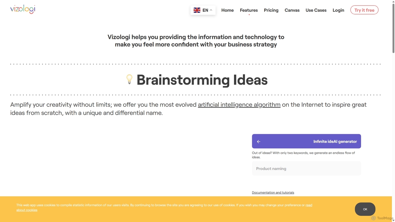 Features for Vizologi