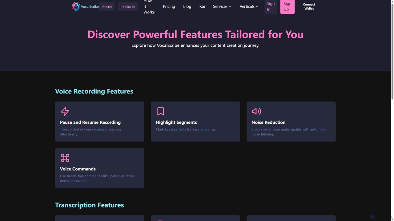 VocalScribe for VocalScribe