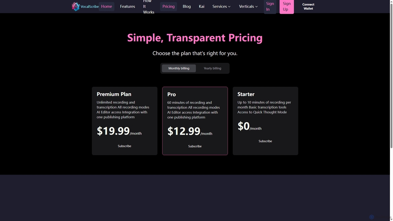 VocalScribe for VocalScribe