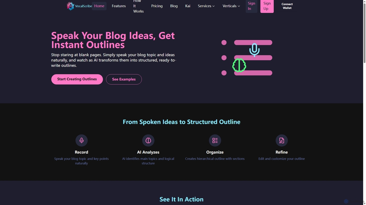 VocalScribe Services | Blog Outline Generator for VocalScribe