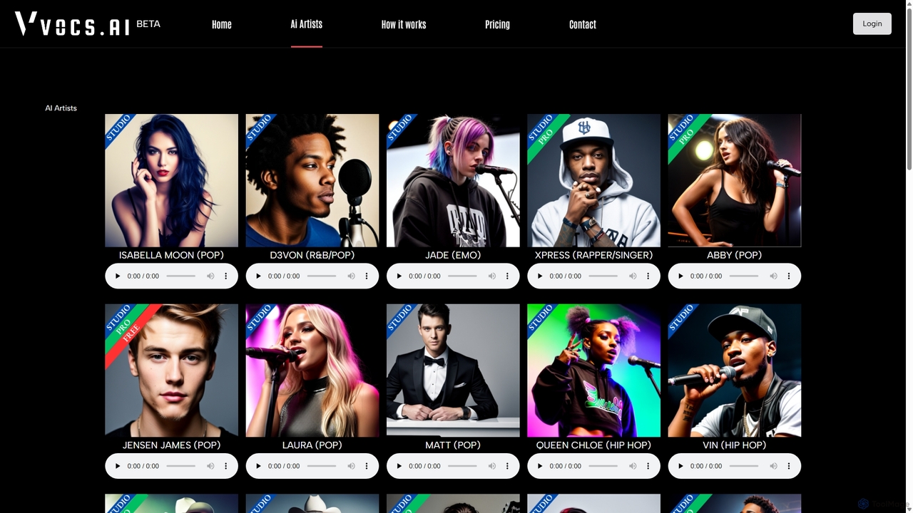 Vocs AI | AI Voice Generator with Original AI Singers and Rappers for Vocs AI