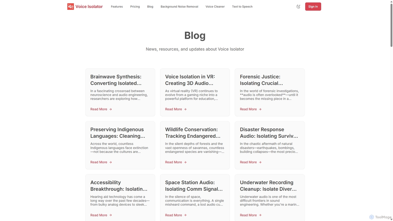 Blog for Voice Isolator