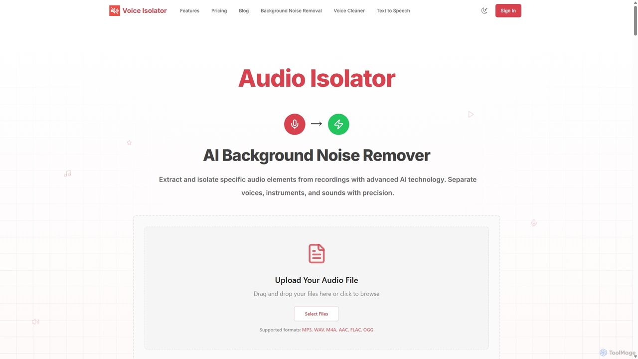 Audio Isolator | AI-Powered Voice & Audio Isolation Tool for Voice Isolator