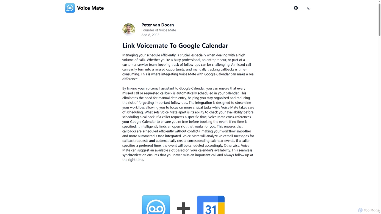 Voice Mate – AI Voicemail Answering, Summaries & Transcripts for Voice Mate