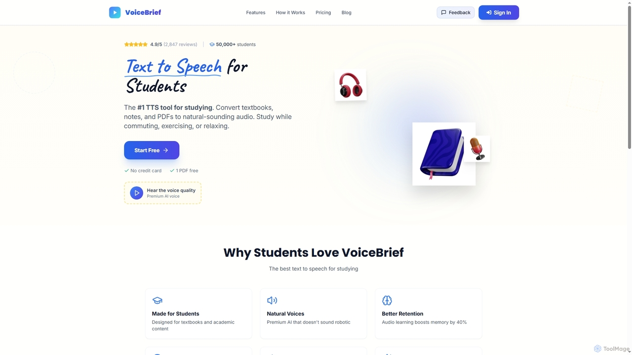 Text to Speech for Students - Best TTS for Studying | VoiceBrief for VoiceBrief
