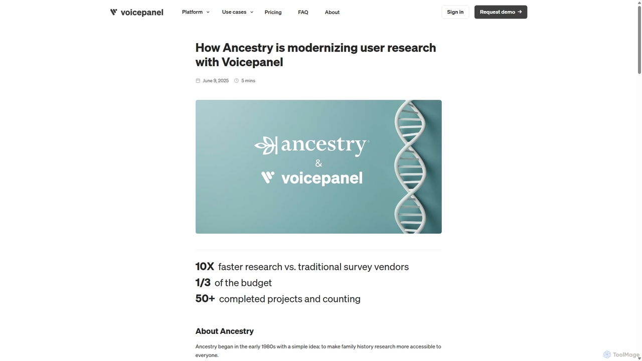How Ancestry is modernizing user research with Voicepanel for Voicepanel