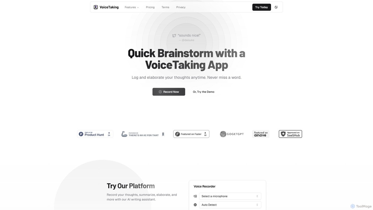 VoiceTaking
