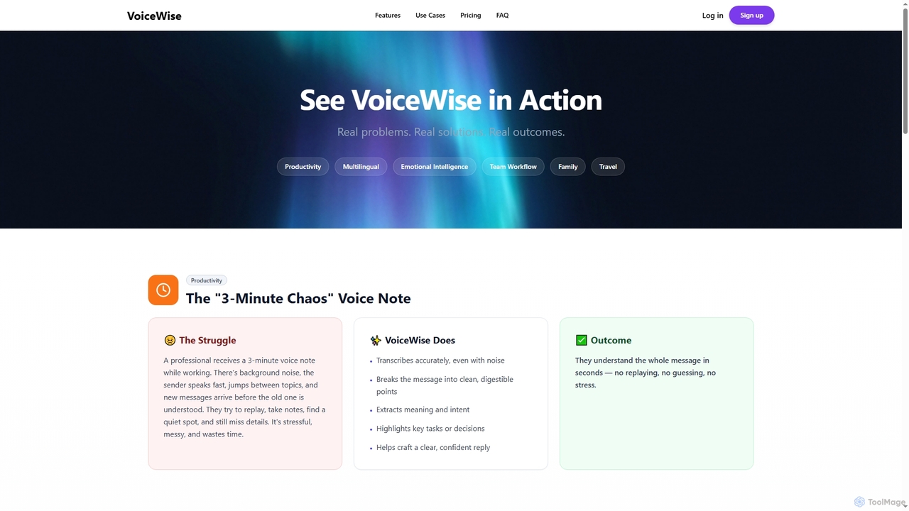 VoiceWise - Understand Any Voice Note From Any Language for VoiceWise