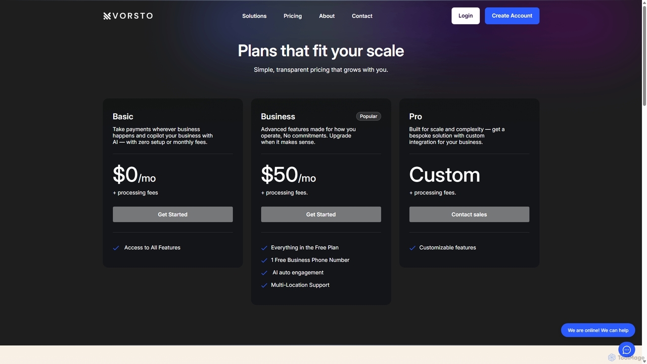 Pricing | Vorsto - One AI-powered platform to run your entire business for Vorsto