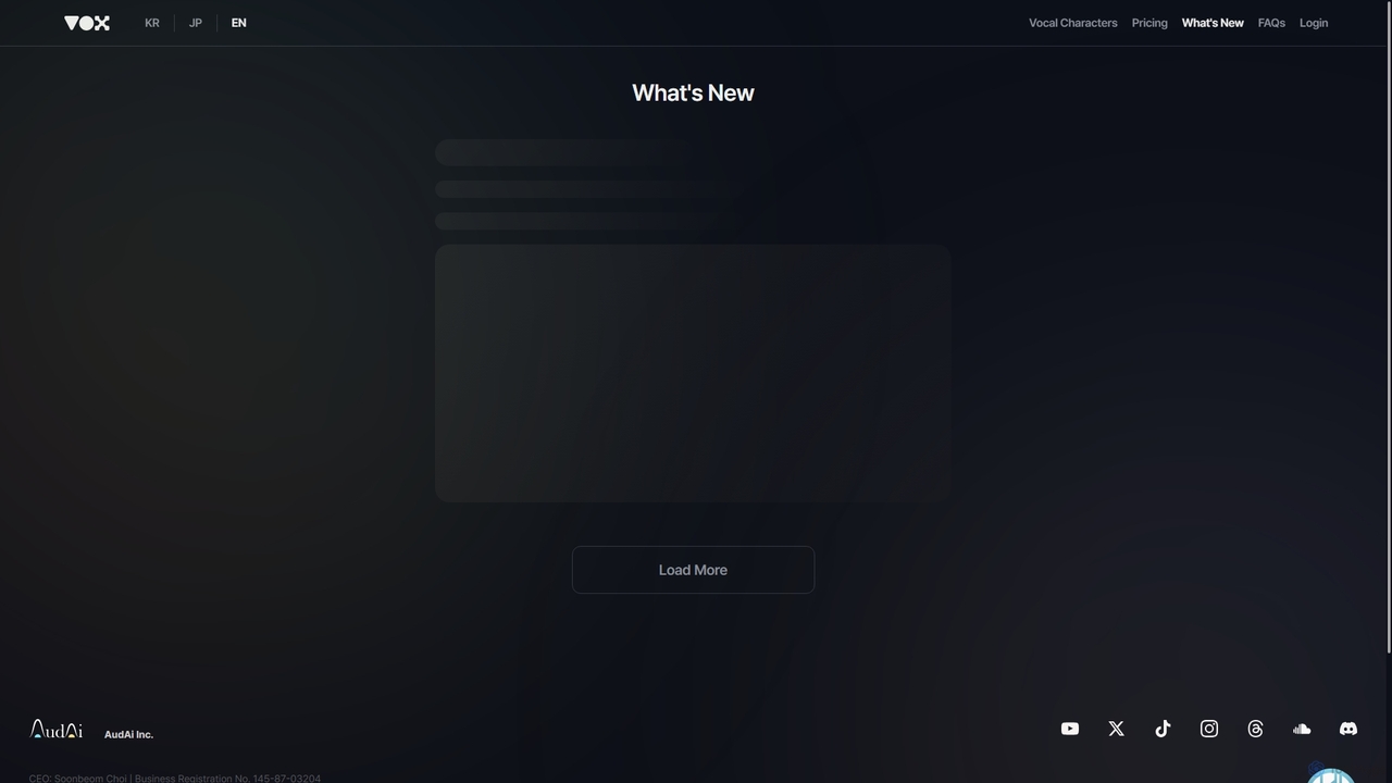 VOX Factory | What's New for VOX Factory