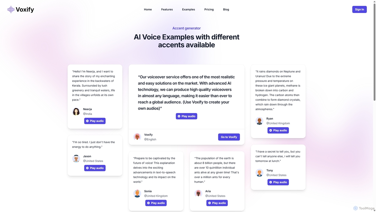 Accent generator | Voxify for Voxify