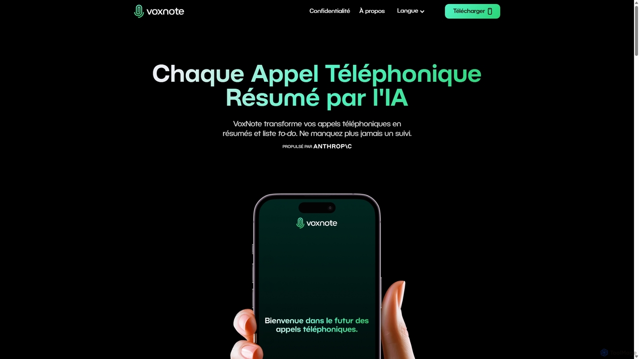 VoxNote : Chaque Appel Téléphonique Résumé par l'IA for VoxNote